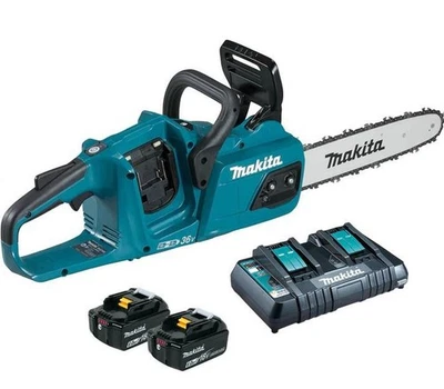 Makita DUC305PG2 Twin 18V (36V) LXT Brushless 30cm Chainsaw With 2 x 6.0 Ah B... - Image 1 of 4