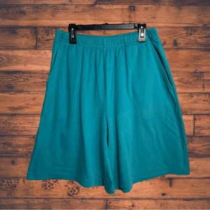 Pantalones cortos deportivos Woman Within verde azulado medianos (14/16) - Imagen 1 de 6
