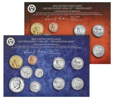 2022 P&D UNITED STATES MINT UNCIRCULATED COIN SET IN MINT SEALED BOX (22RJ) Cover