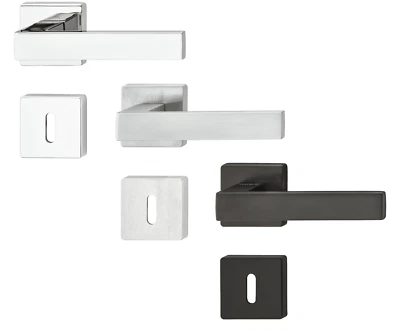 Häfele Manilla de la Puerta Habitación Anguloso Roseta LDH 3215 interior Clase 3 - Imagen 1 de 4