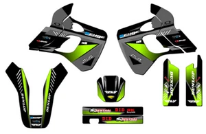 1991-1994 KDX 250 SURGE Black Senge Graphics Kit Compatible with Kawasaki - Picture 1 of 10