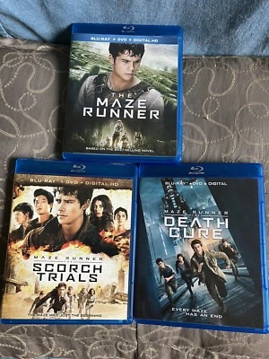 The Maze Runner, The Scorch Trials,  The Death Cure, Trilogy, Blu-ray 3 Movies - Image 1 of 2