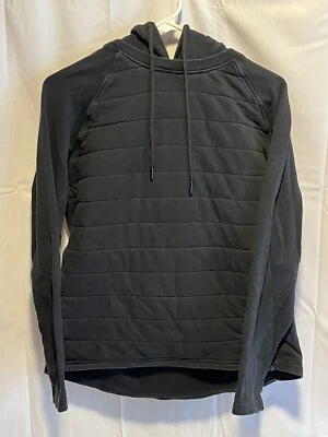 Zyia Active Womens M Quilted Hoodie Sweatshirt Black Hooded Pullover - Image 1 of 4
