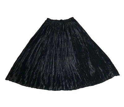 Falda vintage Coldwater Creek para mujer S P negra terciopelo midi caprichoso Y2K años 90 Foto 1 de 4