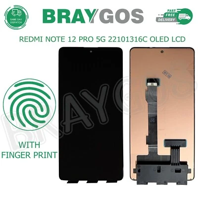 For Xiaomi Redmi Note 12 Pro 5G 22101316C OLED LCD Display Touch Screen Assembly - Image 1 of 4