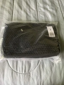 The Sak-Sabrina Tote, Boho Hobo-Sack Crochet Shoulder Bag-Jet Black-New In Bag - Picture 1 of 7