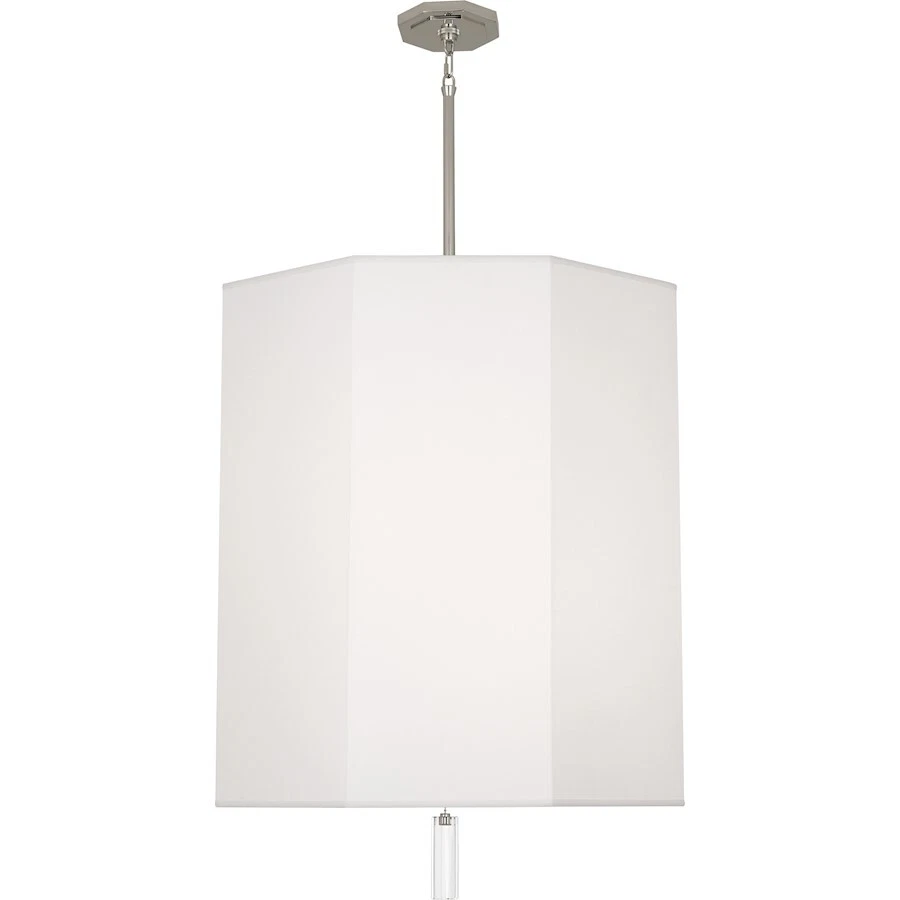 Robert Abbey Kate 6 Light Pendant, Nickel/Clear Crystal/Ascot White - AW203 - Image 1 of 1