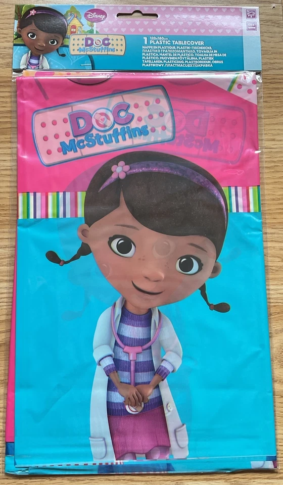 Disney Doc McStuffins Plastic Table Cover 120cm x 180cm -  Birthday Party - Image 1 of 1