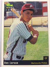 1991 Martinsville Phillies-Classic BEST Minor Lg Baseball Card-Dan Larson
