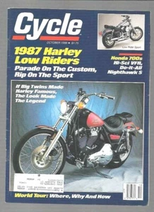 Cycle Magazine October 1986- Honda VFR700F, Harley-Davidson Low Riders - Picture 1 of 2