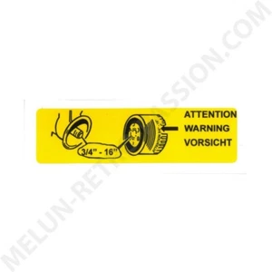 AUTOCOLLANT RENAULT FILTRE A HUILE 3/4 " - 16" - Imagen 1 de 1
