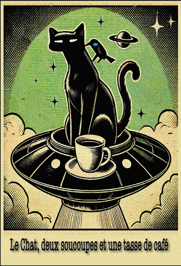 Le Chat, two saucers and a cup of coffee - Image 1 of 1