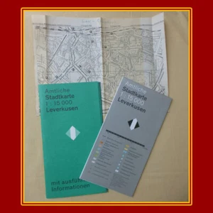 Stadtplan von Leverkusen,amtliche Stadtkarte Leverkusen 1:15000,von 1990 - Bild 1 von 5