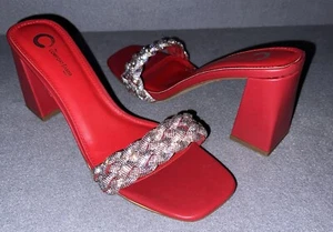 Journee Collection Women's Tru Comfort Foam Sashaa Pump Red Size 11 Rhinstones - Picture 1 of 8