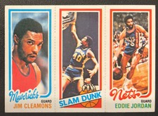 1980-81 TOPPS NBA #157 Eddie Jordan, #261 James Edwards, #63 Cleamons EX