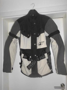Damen Textil Motorradjacke POLO ROAD schwarz-grau-beige mit Klima-Membran Gr. S - Bild 1 von 8