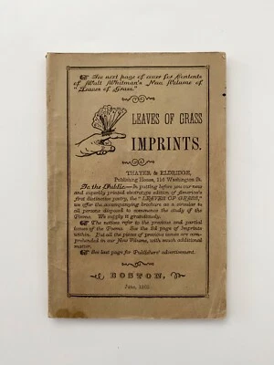 Leaves of Grass Imprints, Walt Whitman, Rare, Literature, Poetry - Image 1 of 3