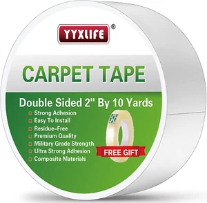 Double Sided Removable Rug Tape - Carpet Adhesive for Hardwood Floors,Non Slip a - Picture 1 of 12