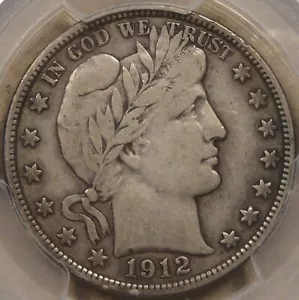 1912 Barber Half Dollar 50c PCGS Certified VF20 - Picture 1 of 4