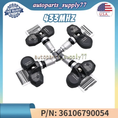 4X Sensor de monitoreo de presión de neumáticos TPMS 36106790054 para BMW X3 X5 Z4 MINI 433 MHz Foto 1 de 4
