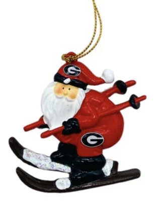 Georgia Bulldogs Ski Santa Ornamento - Nuevo con etiquetas Foto 1 de 3