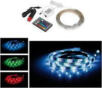 2x Fußraumbeleuchtung PKW Rot Red LED Strip Leiste 33cm 18 SMD 12V IP65