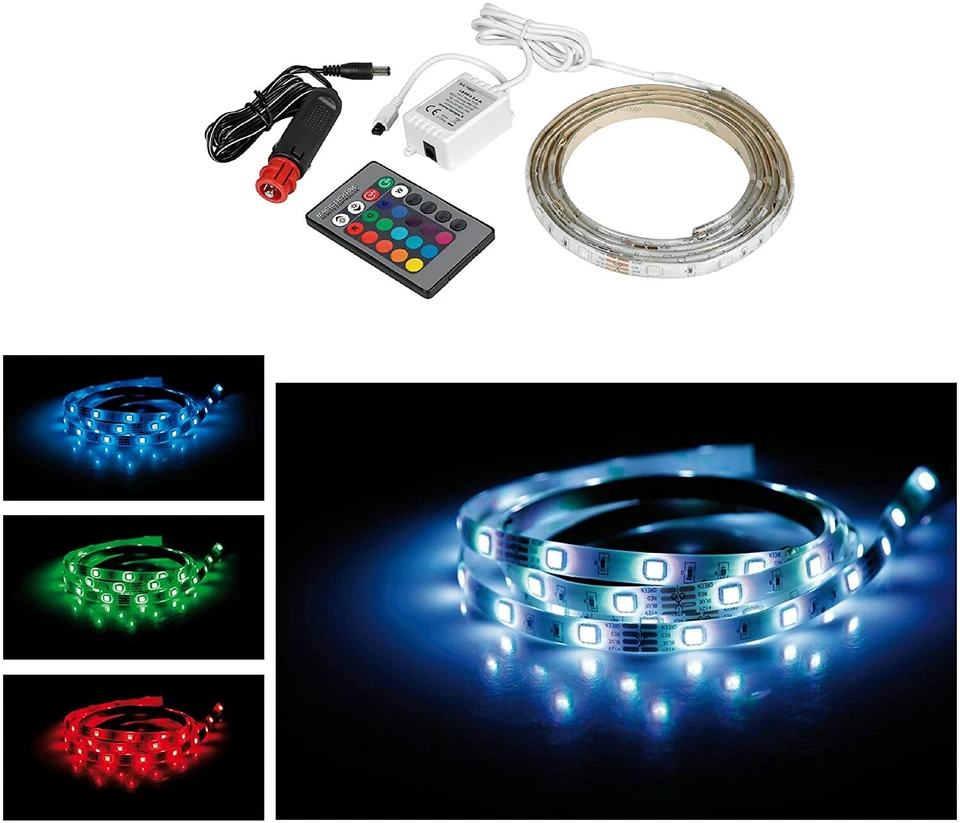 Auto KFZ Multi LED Streifen RGB Innenbeleuchtung Innenraumbeleuchtung Ambiente - Bild 1 von 4