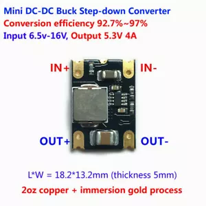 DC-DC Buck Step Down 7V-15V 9V 12V to 5V 4A Power Supply Converter Mini Board - Picture 1 of 3