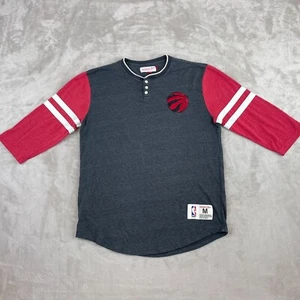 Mitchell & Ness Henley Shirt Men Medium The Toronto Raptors Home Stretch NBA - Picture 1 of 12