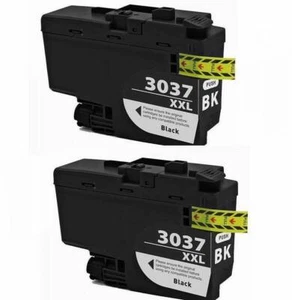 2 Black Ink Cartridge for Brother LC3037 LC-3037 XL for MFC-J5845DW MFC-J5945DW - Picture 1 of 3