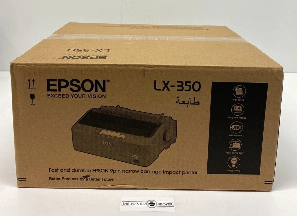 Epson LX-350 A4 Mono Dot Matrix Printer C11CC24032 - Image 1 of 4