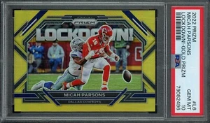 2022 Panini Prizm #L6 Micah Parsons Lockdown Gold #'d /10 PSA 10 - (Mahomes) - Bild 1 von 2