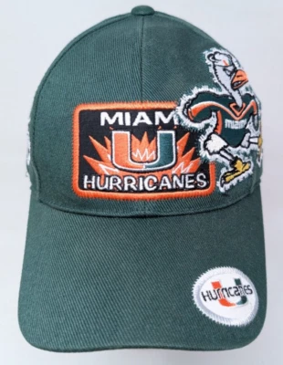 Gorra de béisbol vintage Miami Hurricanes Blockhead American Needle MUESTRA AÑOS 90 Foto 1 de 4