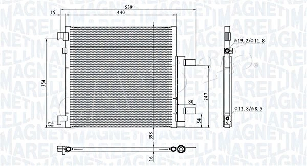 Condensador CA MARELLI CITROEN XSARA PEUGEOT 406 607 96-11 6455AS Foto 1 de 1