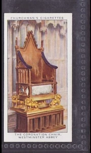 WESTMINSTER ABBEY, CORONATION CHAIR - 80 + year old English Card # 15 - Picture 1 of 2