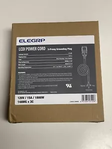 Power Cord LCDI 15A 120VAC 1800W by ELEGRP cat#L15515 Free Shipping - Picture 1 of 2
