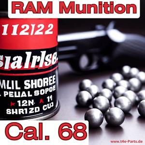 Stahlkugeln Glasbrecher Schleudermunition RAM Munition cal. 68 / 20,0 g 