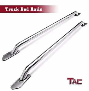 TAC 6.5' S/S Side Bed Rails for 2014-2025 Chevy Silverado 1500 / GMC Sierra 1500 - Picture 1 of 7