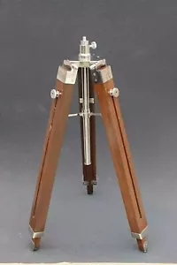 Tripod Wooden Floor Nautical Stand Vintage Home Decor Brown Tripod Adjustable - Picture 1 of 7
