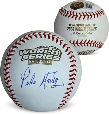 Pedro Martinez Autographed 2004 World Series Signed Baseball Beckett COA + Case - Image 1 of 3