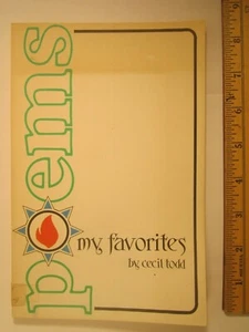 Paperback POEMS MY FAVORITES Cecil Todd 1975 First printing [Z96d] - Picture 1 of 3