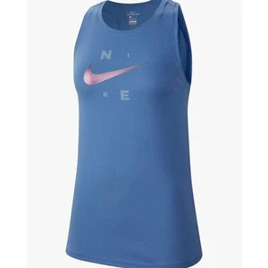 Neu mit Etikett Nike Dri-FIT Swoosh Tomboy Damen-Tanktop – Indigo Storm – XXL - Bild 1 von 8