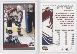 2003-04 Pacific Complete Peter Forsberg #254 HOF