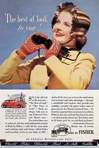VINTAGE 1930er Jahre Druckanzeige ~ General Motors - Karosserie von FISHER ~ Das Beste aus ""Look - Bild 1 von 1