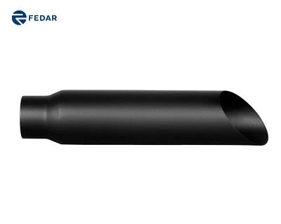 Silenciador de tubo de escape punta de escape de corte de ángulo inclinado de 18" entrada de 4"  Foto 1 de 4