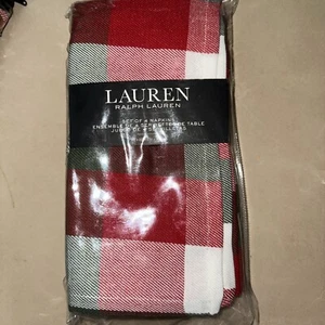 RALPH LAUREN 4pc NAPKINS RED/WHITE/GREEN CHECK 20” x 20” bnip - Picture 1 of 3
