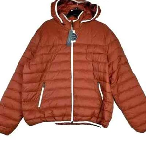 PERRYELLIS Lightweight Hooded Puffer Jacket, Smoked Paprika, Large - Picture 1 of 2