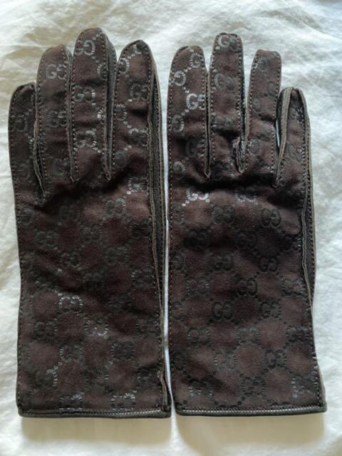 GUCCI women's gloves NWT Leather Gold size 6,5