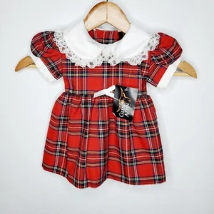 Glen Appin Size 0-6 Months Girls Scottish Royal Stewart Tartan Highland Dress - Foto 1 di 14