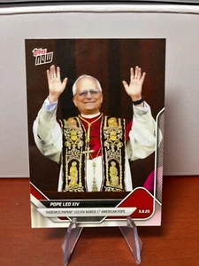 Topps NOW 2025 POPE Leo XIV Named First American Pope Trading Card - Picture 1 of 2